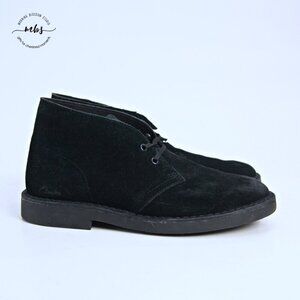 Clarks Bushacre Suede Chukka Desert Boots Black Men 8.5